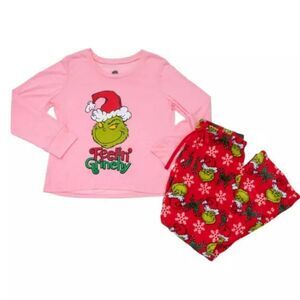 Nwt The Grinch Stole Christmas Girls Pajama Set, 2 pc